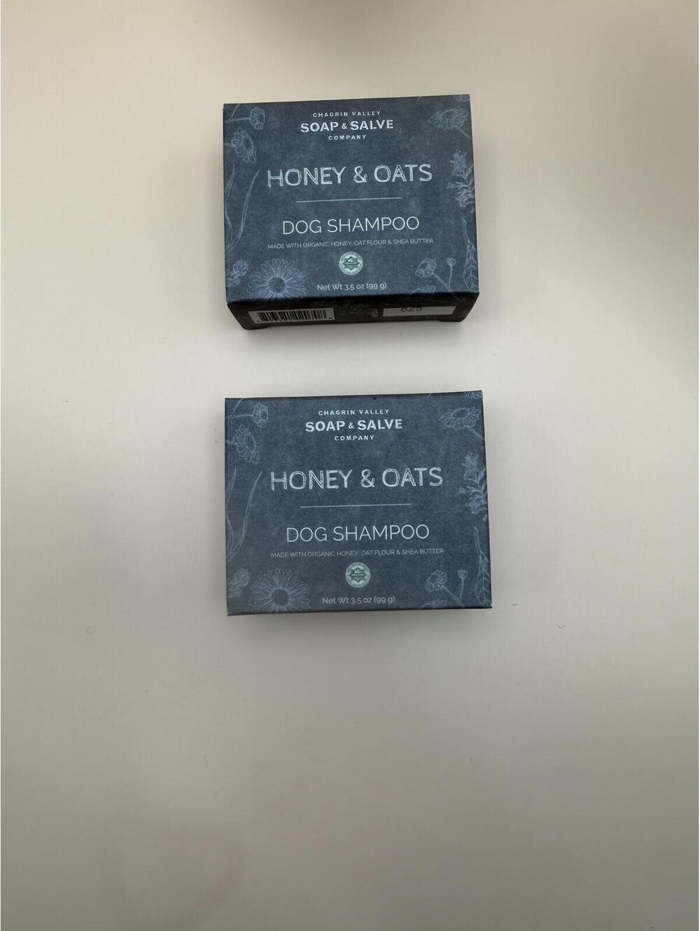 Set of 2 Chagrin Valley Honey & Oats Dog Shampoo Bars - Organic - 3.5oz - NEW